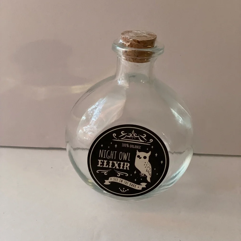 Target Bullseye Playground glass potion bottle night owl elixir collectible